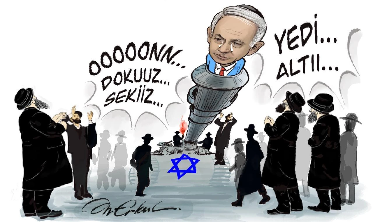 Kendi halkın da bıktı… Topa bir gülle gibi; Koydular artık seni, Cehenneme uç Bibi!