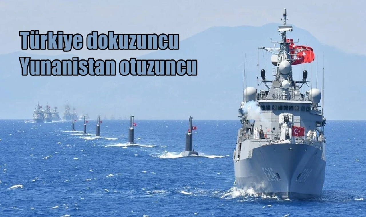 Türkiye 9. Yunanistan 30.