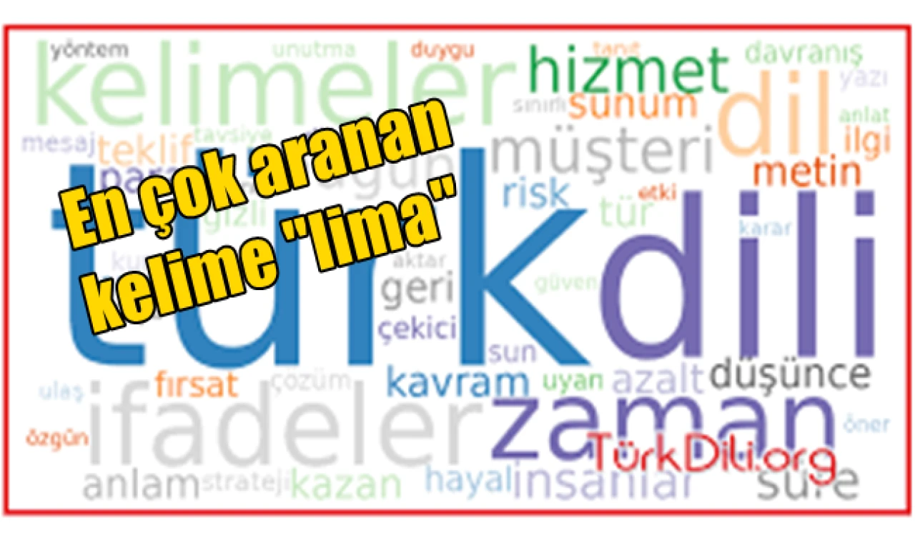 En çok aranan kelime "lima"