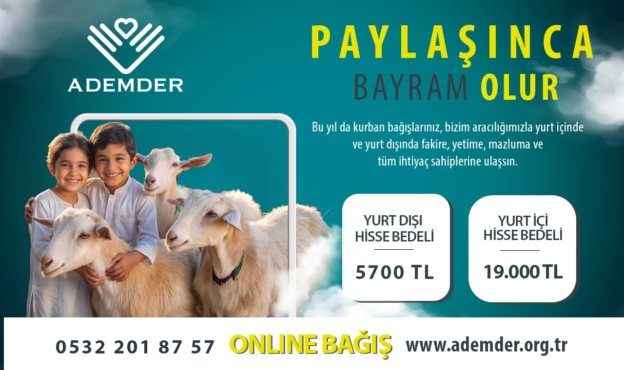 ADEMDER'den Kurban Bağışı Seferberliği