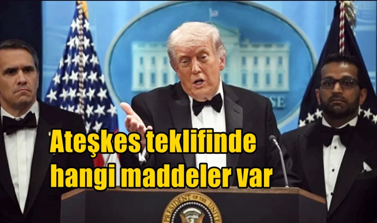 Ateşkes teklifinde  hangi maddeler var