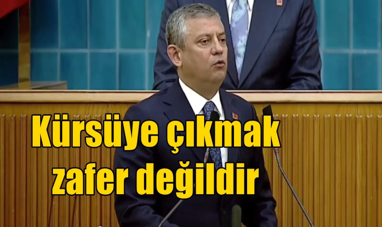 Kürsüye çıkmak zafer değildir