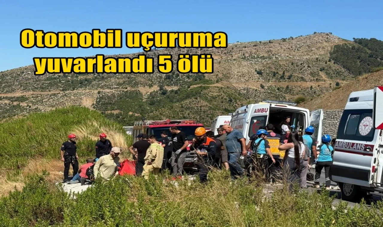 Otomobil uçuruma yuvarlandı 5 ölü