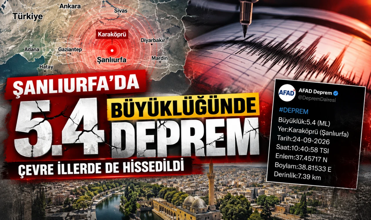 Şanlıurfa'da 5.4 büyüklüğünde bir deprem: Çevre illerde de hissedildi