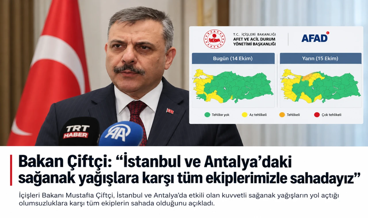 Bakan Çiftçi: "İstanbul ve Antalya’daki sağanak yağışlara karşı tüm ekiplerimizle sahadayız"