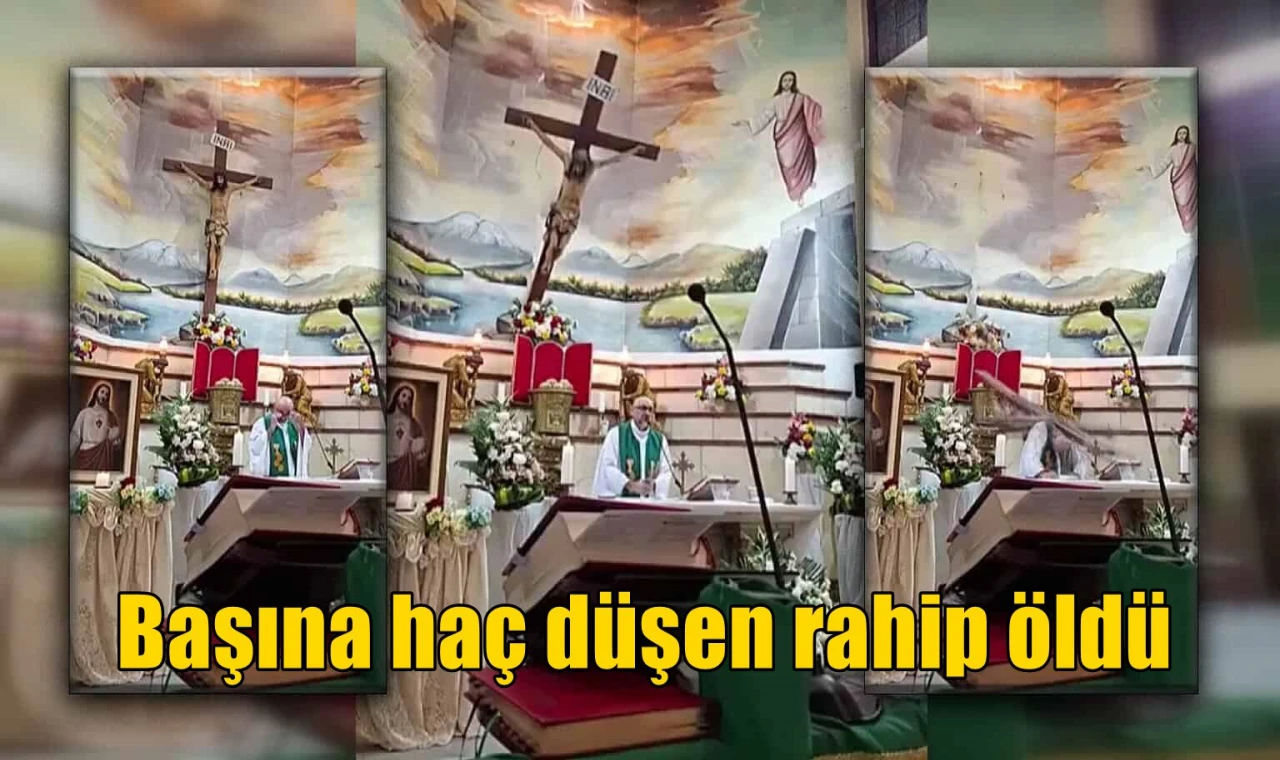 Başına haç düşen rahip öldü