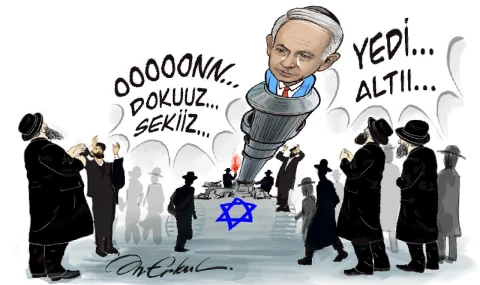 Kendi halkın da bıktı… Topa bir gülle gibi; Koydular artık seni, Cehenneme uç Bibi!