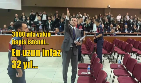 3000 yıla yakın hapis istendi