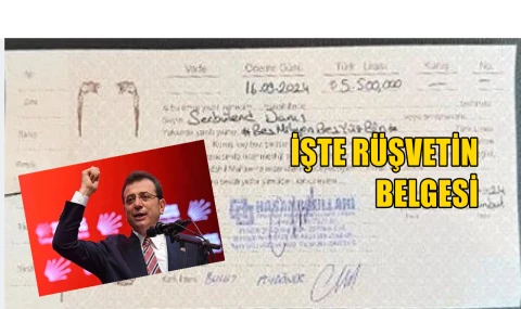 İşte rüşvetin belgesi