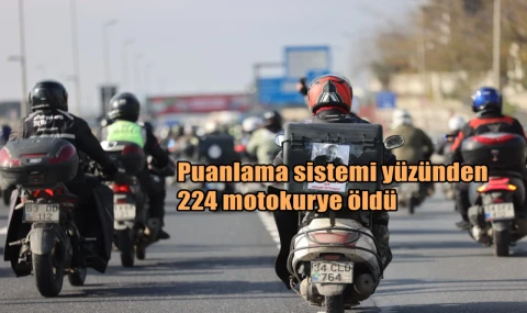 Puanlama sistemi yüzünden 224 motokurye öldü