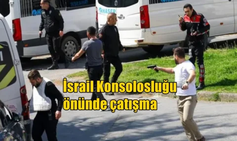 İsrail Konsolosluğu önünde çatışma