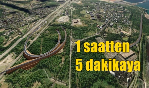 1 saatten 5 dakikaya