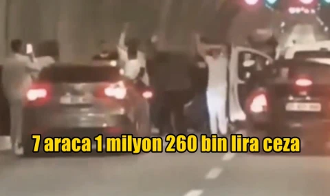 7 araca 1 milyon 260 bin TL ceza