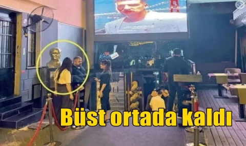 Büst ortada kaldı