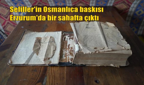 Sefiller'in Osmanlıca baskısı Erzurum'da bir sahafta çıktı