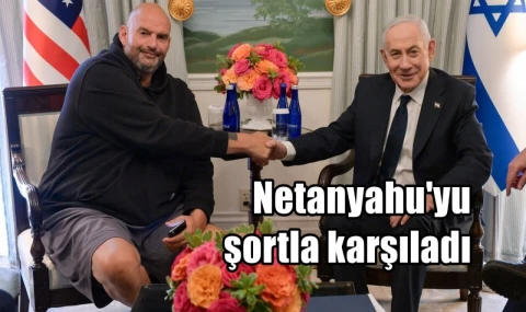 Netanyahu'yu şortla karşıladı