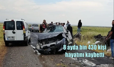 8 ayda bin 430 kişi hayatını kaybetti