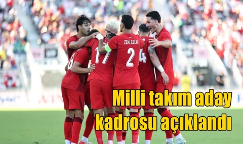 Milli takım aday kadrosu açıklandı