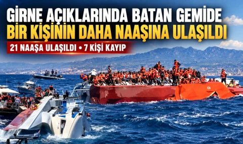 Girne açıklarında batan gemide bir kişinin daha naaşına ulaşıldı